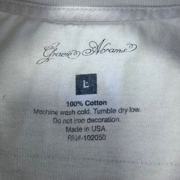 Gracie Abrams Good Riddance Tour Long Sleeve Shirt Size L Off White Tour Dates - Picture 7 of 12